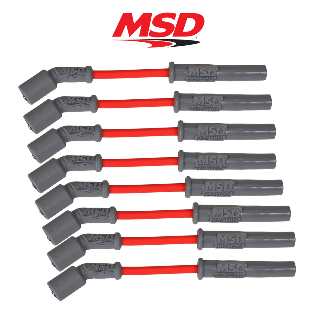 MSD 8.5mm Super Conductor Spark Plug Wire Set, Red LS1, Camaro