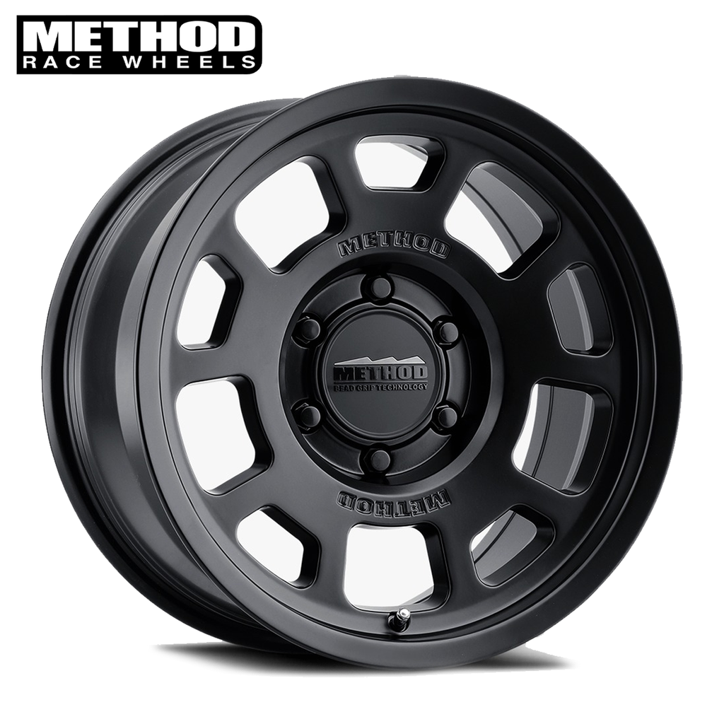 Method MR705, 17x8.5, 0mm Offset, 6x5.5, 106.25mm Centerbore, Matte Black Gmc,Y61,Fj