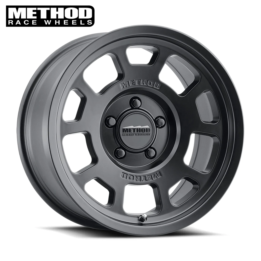 Method MR705,Jeep Wrangler/Gladiator 17x8.5, 0 Offset, 5x5 Matte Black