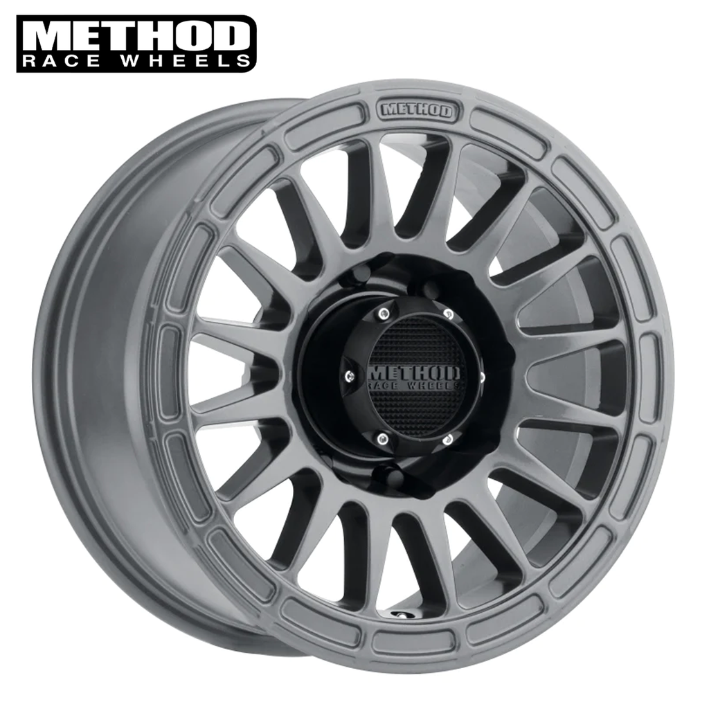 Method MR314, 17x8.5, 0mm Offset, 8x180,Gloss Titanium, GmcHD