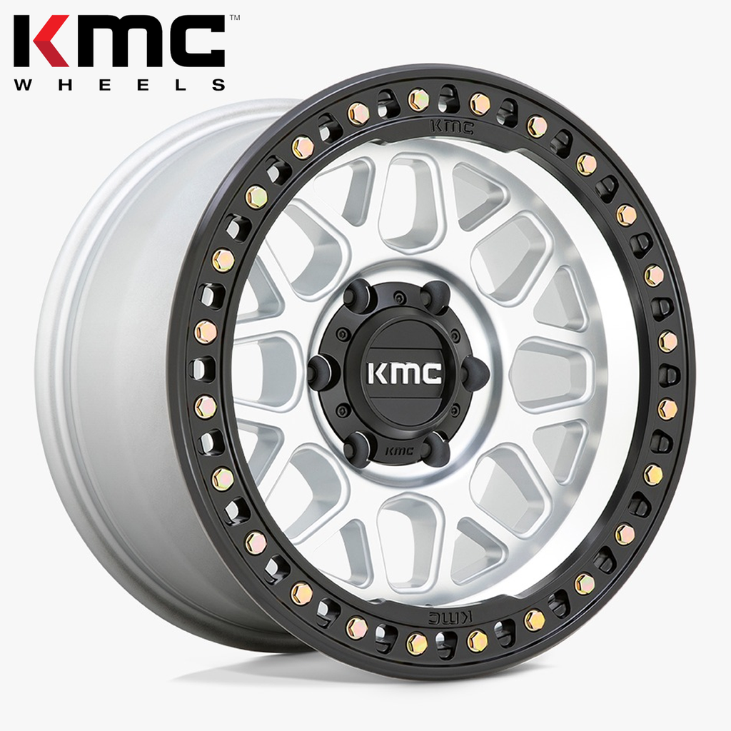 KMC WHEELS GRS MACHINED W/ SATIN BLACK LIP  17" (8.5/5X127/0) Jeep