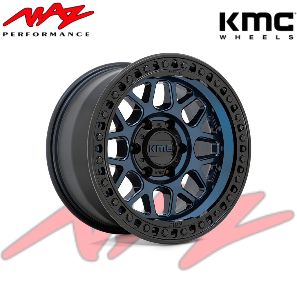 KMC WHEELS GRS MIDNIGHT BLUE W/ GLOSS BLACK LIP 17" (8.5/5X127/0) Jeep