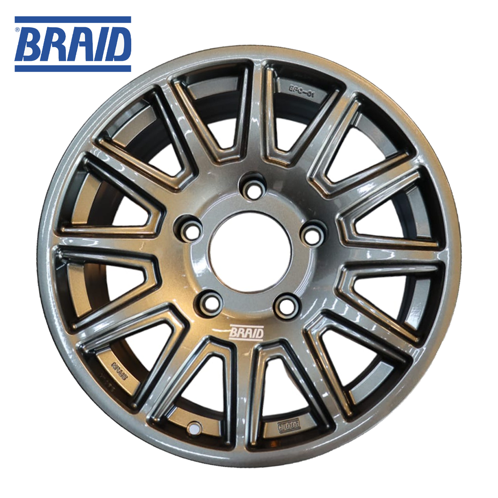 BRAID BPC-01 7.5"X17" TOYOTA LC200 ANTHRACITE SHINY 5X150X110.1 E.T. 30