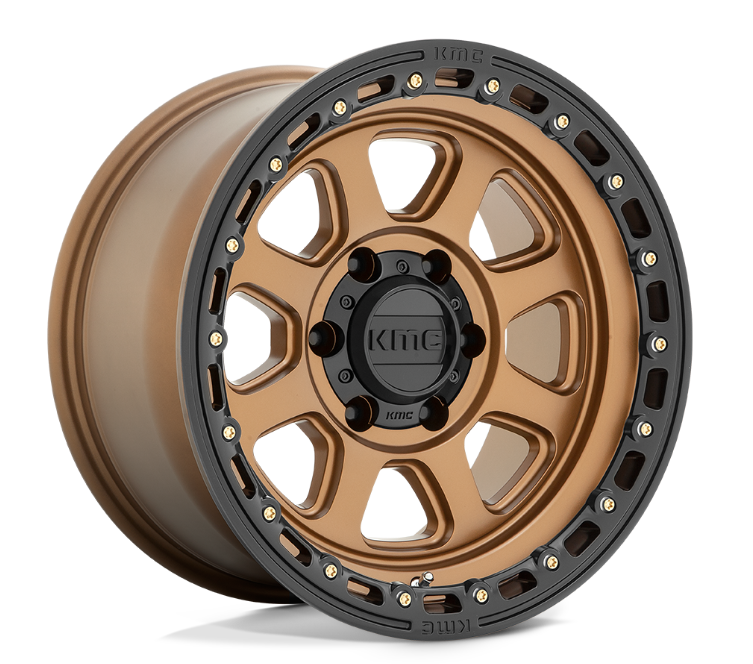 KMC WHEELS CHASE MATTE BRONZE W/ BLACK LIP 20"(9/8X180/0) Gmc HD