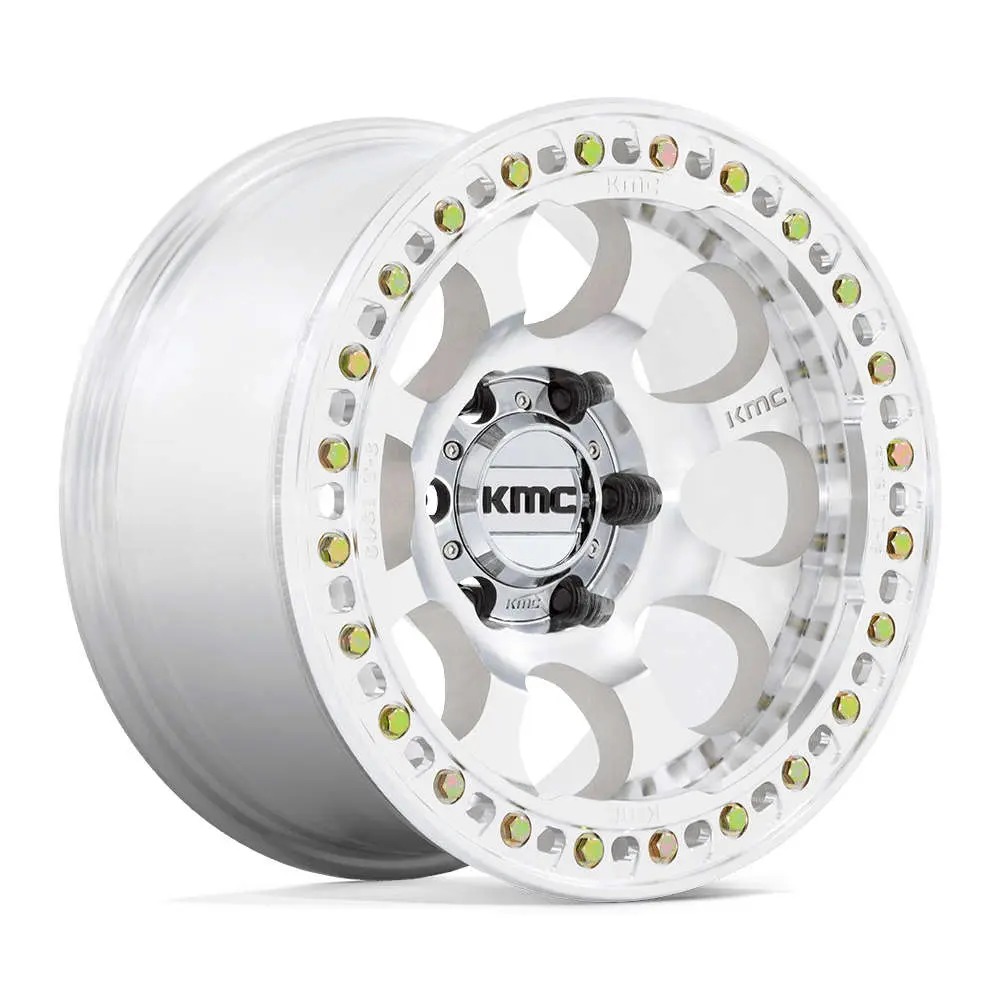 KMC WHEELS RIOT BL SILVER MACHINED 17" (8.5/6X139.7/0)