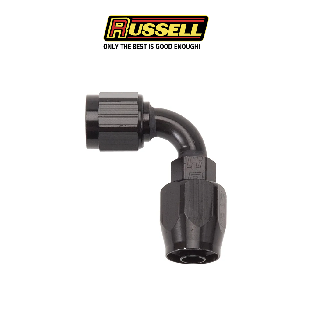 Russell Full Flow Hose End 90° -4AN