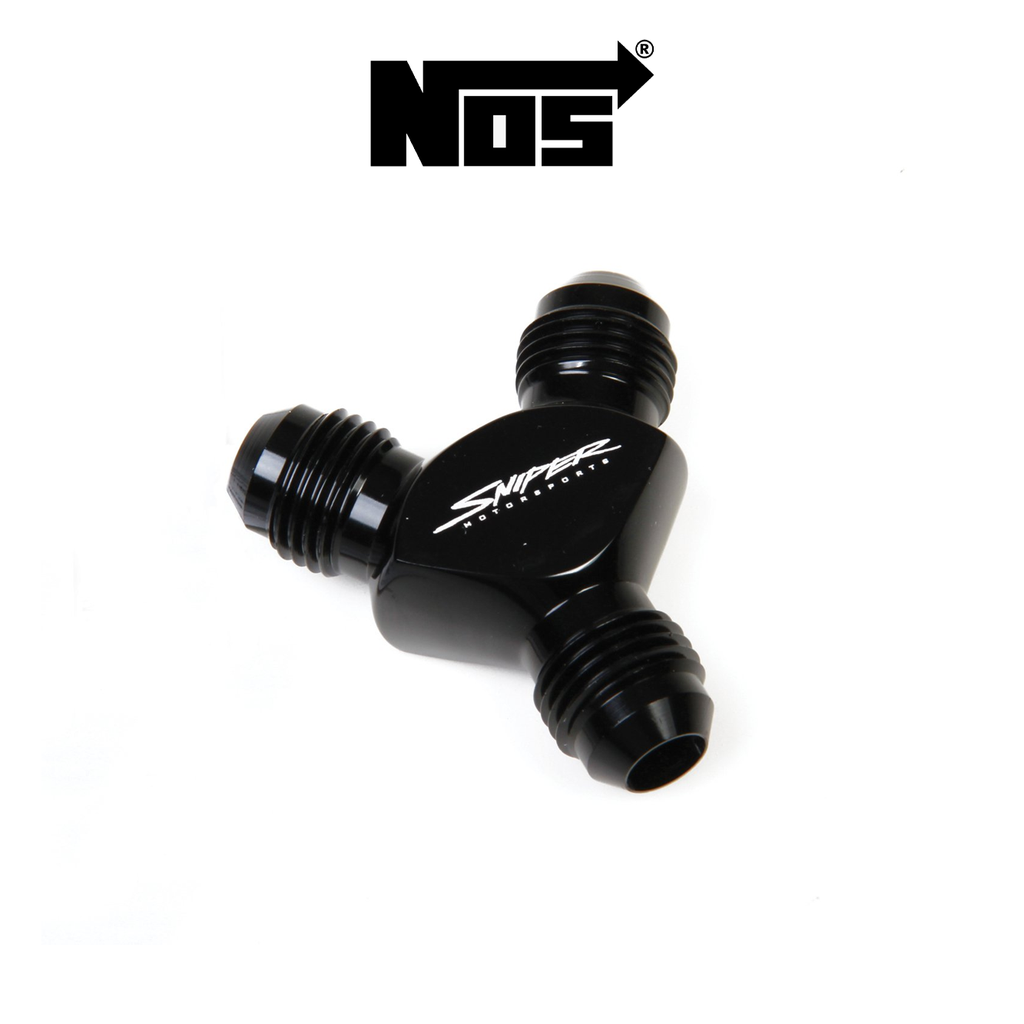 NOS Black -10AN x -10AN x -10AN Y Adapter