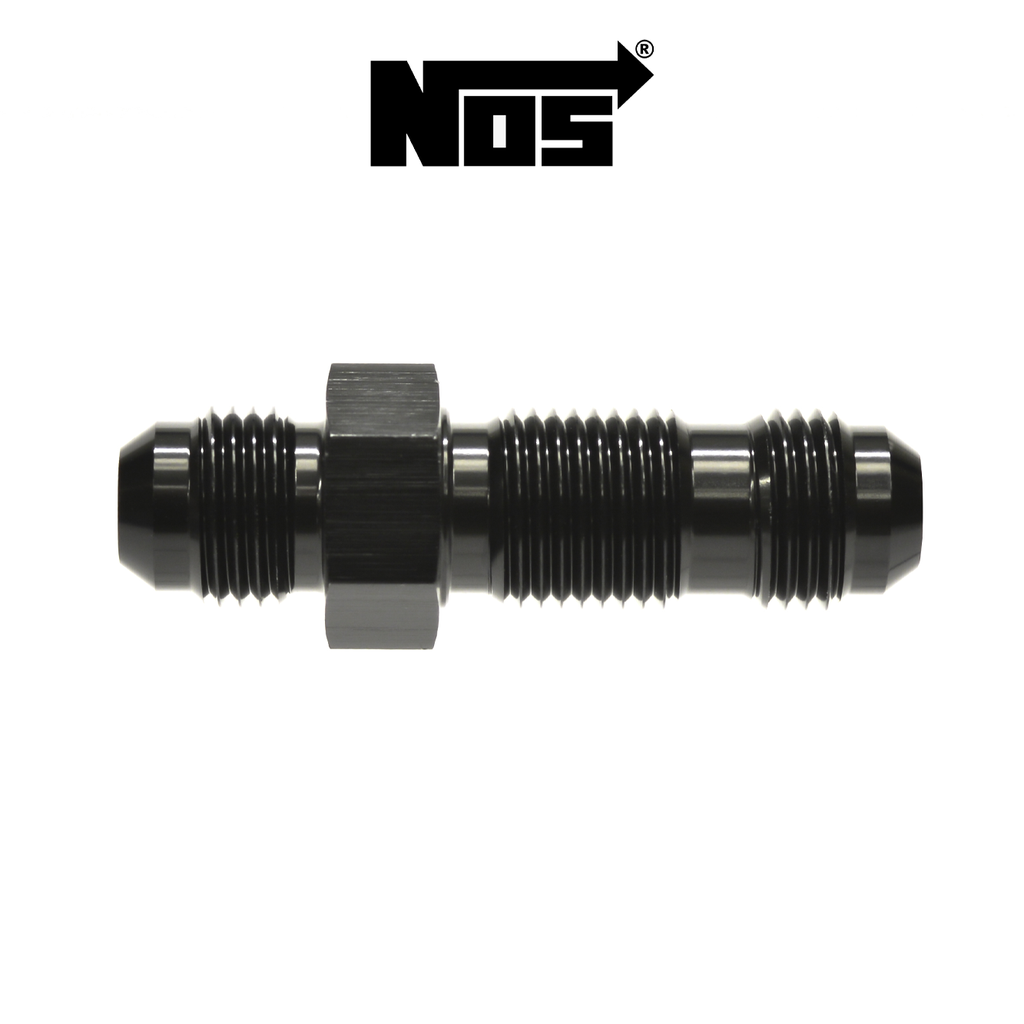 NOS Black -6AN Straight Bulkhead Fitting