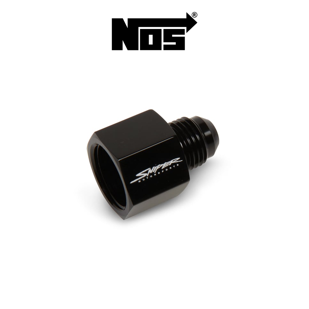 NOS Fitting -8AN to -6AN Reducer Black