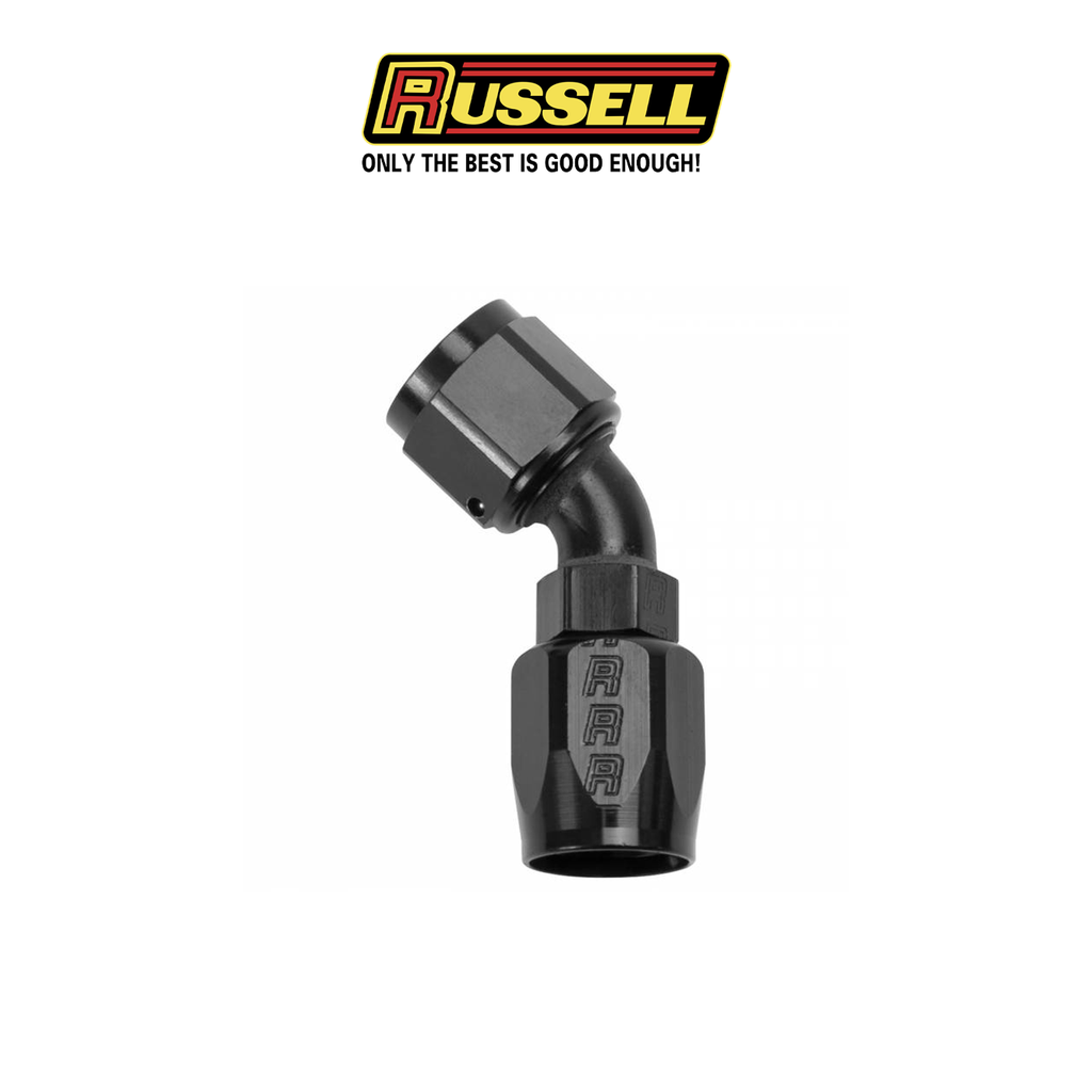 Russell Full Flow Hose End 45° -4AN