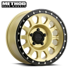 [MR31578550100] Method MR315, Jeep Wrangler/Gladiator 17x8.5, 0mm Offset, 5x5, 71.5mm Centerbore, Gold/Black Street Loc