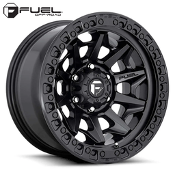 [D69417907550] FUEL WHEELS COVERT MATTE BLACK W/GREY TINT 17" (9/5X127/1) Jeep