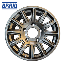 [BPC-GR-LC200] BRAID BPC-01 7.5"X17" TOYOTA LC200 ANTHRACITE SHINY 5X150X110.1 E.T. 30