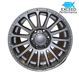 [A-MATT-DARK-GREY] Exceed Wheels Size17*8.5, H/PCD 6*139.7, PCD Drill 14.5*29, ET 0, CB 106.25, GMC Matt Dark Grey