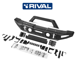 [2D.2710.1.1/2D.2715.1.2/2D.2715.1.3/2D.2715.1.4] Rival Jeep Wrangler JL JK 19+ Gladiator Front bumper Wide (full end caps)