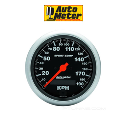 [3987-M] Autometer Speedometer Gauge 0-190kph