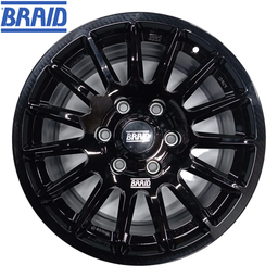 [WRS-BL-LC300] BRAID WINRACE S 8"X17" TOYOTA LC300 BLACK SHINY  6X139.7X95.1 E.T. 30