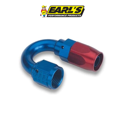 [318006ERL] Earls Fitting Tflon 180° -6AN Hose End